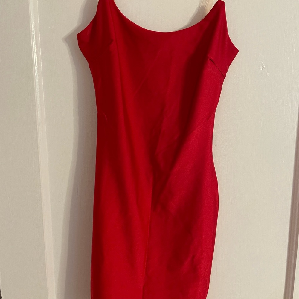 Gently worn mini red dress. Size Small. Cherry Mellow Brand.